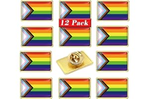 12/24/50/200Pcs New Progress Pride Pin Rainbow Gay Flag LGBT Enamel Lapel Pins Bulk Decoration for Clothes and Bags Gifts