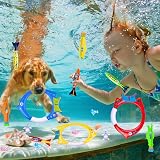 DTYDECLE 18pcs Diving Pool Toys Set: Rings Torpedoes Seaweed Gems view 7