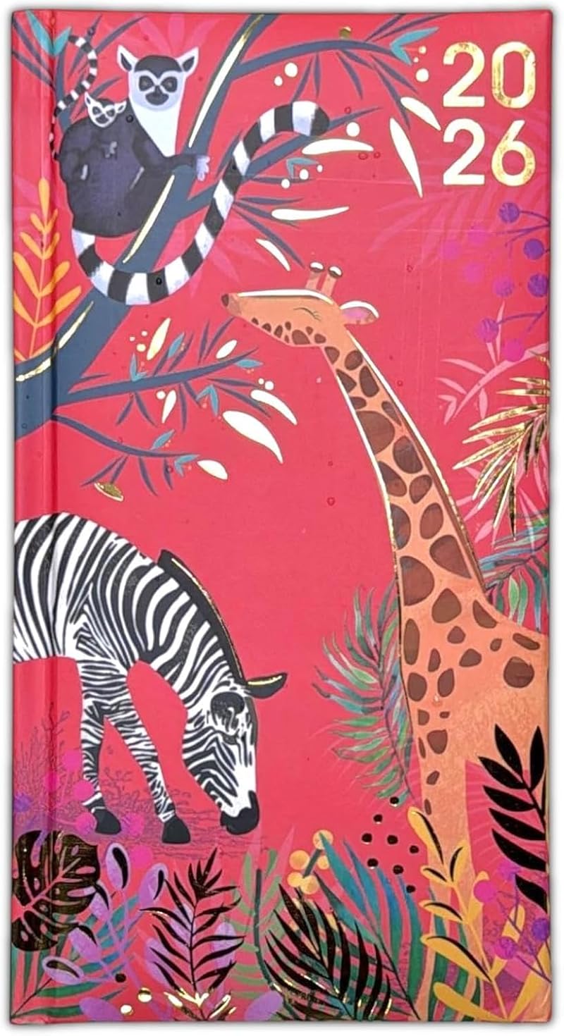 PSO 2026 Diary Slim Week to View Fashion Soft Padded Hardback Puppies