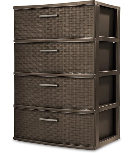 Amazon.com: FDMASK 4 Drawer Weave Tower Storage Organizer