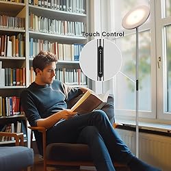 PreeOtti LED Floor Lamp with Remote, Touch