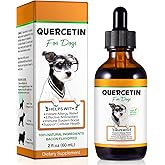 Quercetin for Dogs, Dog Quercetin Liquid Drops, Dog Quercetin Herbal Supplement Support Allergy Relief,Cellular Health, Immune Boost, Antioxidant -60 ml