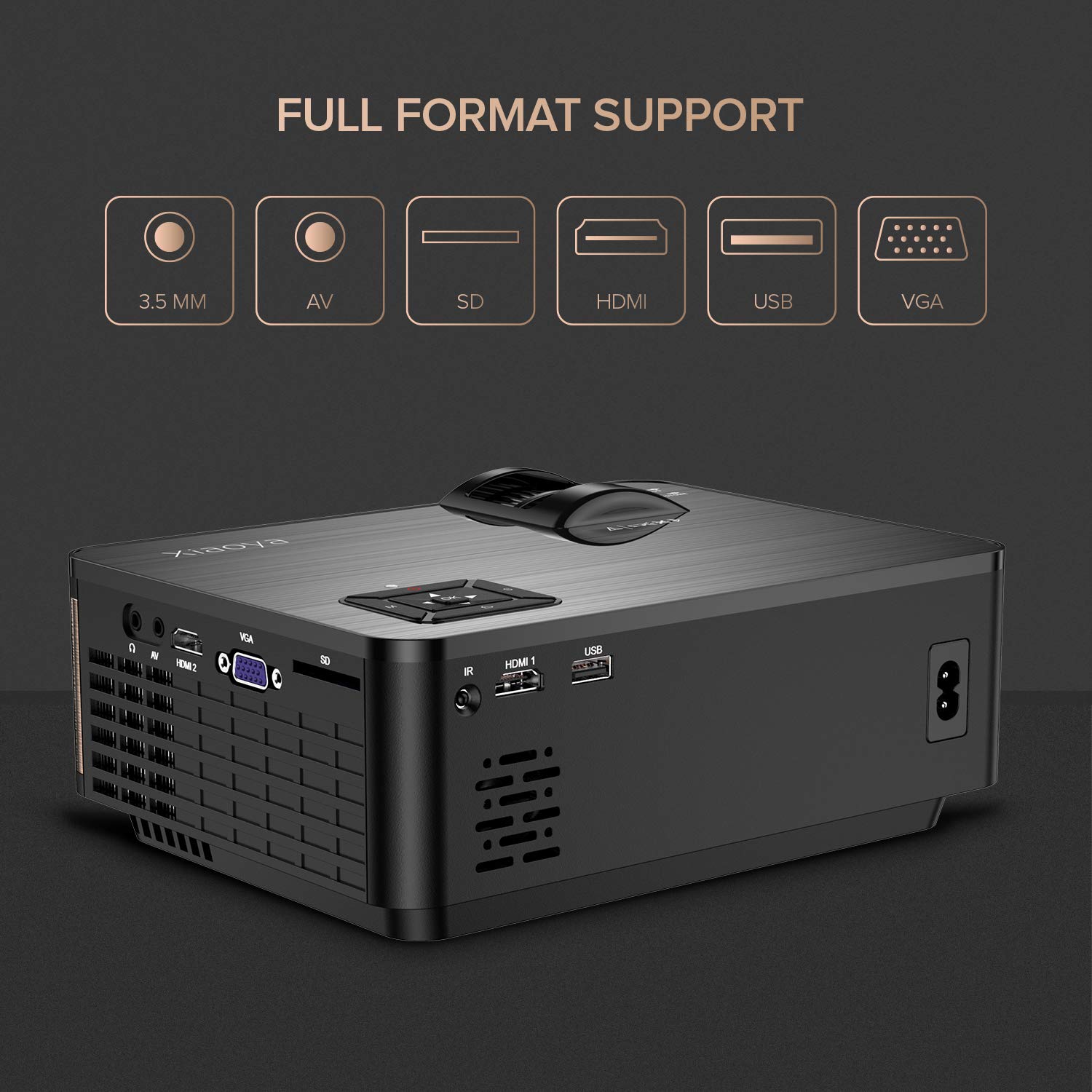 Mua XIAOYA Outdoor Projector, HD Movie Projector Support 1080P, 4000