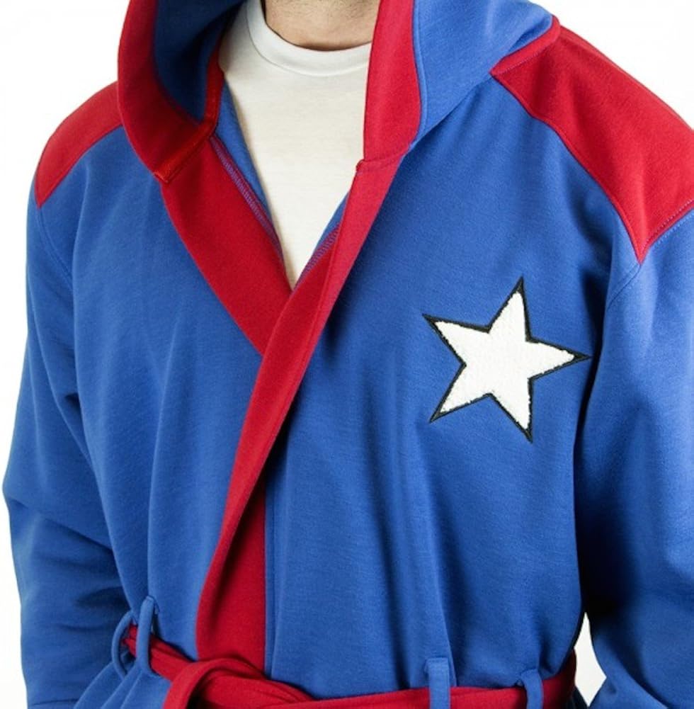 Bioworld Captain America Hooded Robe with Belt Small/Medium: Clothing