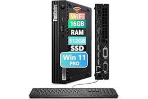 Lenovo ThinkCentre M75Q Gen 2 Mini Tiny PC Business Desktop, Windows 11 Pro, AMD Ryzen 5-5650, 512GB SSD, 16GB RAM, Keyboard,
