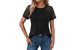 AUTOMET Womens Summer Tops Spring Shirts Trendy Vacation Outfits Short Sleeve Business Tshirts Fashion Casual Blouses