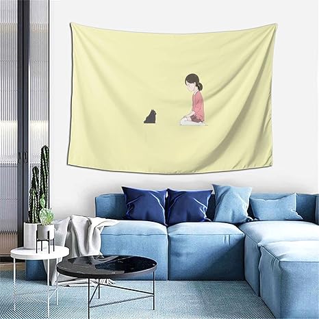 Amazon Co Jp 輸入する 人気 彼女と彼女の猫 3 北欧ins風 壁掛け リビング かっこいい ベッドルーム 改造する タペストリー インテリア デコレーション 配置 おしゃれ飾り 壁紙 背景布 タペストリー 売れ行きがよい ホーム キッチン
