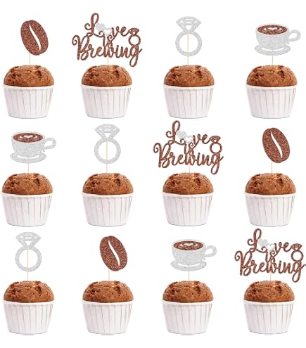 Kaffee-Brautparty-Konfetti – 200 Stück, 4 Motive, Für Hochzeit & Feiern