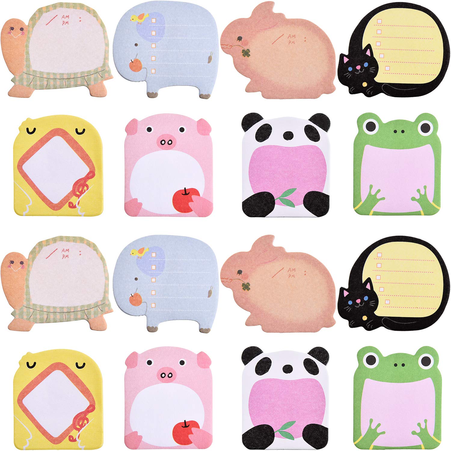 Photo 1 of 320 Pieces Animals Sticky Notes Self Sticky Cute Cartoon Shaped Notes for Office Students Roommates Home Gifts Bookmarks and Index Tab Supplies