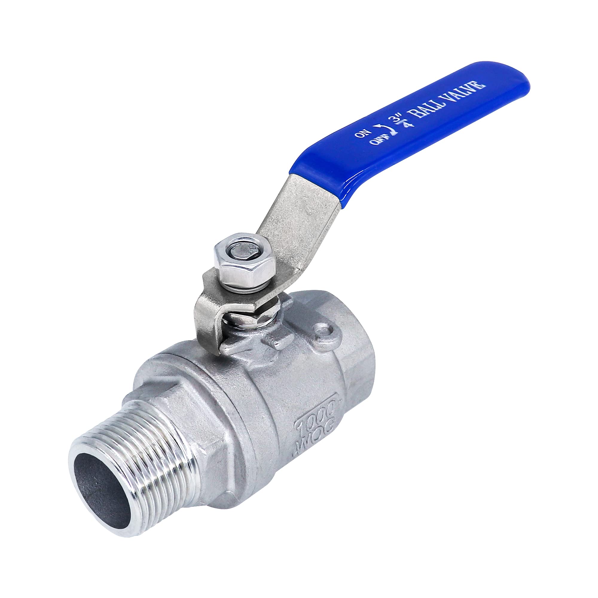 Photo 1 of 1 Inch Stainless Steel Ball Valve 1 Inch Full Port Ball Valve 1" to 1" NPT Shut Off Valve Female X Male Ball Valve for Water Oil and Gas with Long Handle Shut Off Switch, 1000 WOG (1 pack)