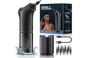 WEUANY Ear Wax Removal - Electric Ear Cleaner - Ear Wax Removal Kit - Ear Cleaning Kit with 4 Pressure Settings - Ear Irrigation Kit Tool for Adults & Kids - Clean Ear Built Up Wax