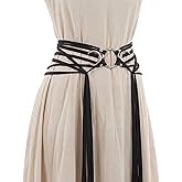 Zeyune Viking Cross Rope Belt, Medieval Extra Long Belt Costume Renaissance Accessory for Women Norse Witch Shaman Pagan