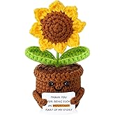 Vbepos Teacher Appreciation Gifts Thank You Gifts for Women Teacher Coworkers Friends Emotional Support Crochet Plant Sunflower