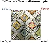 dktie Window Film Non Adhesive Privacy 44.5x200cm Stained Glass UV Blocking view 8