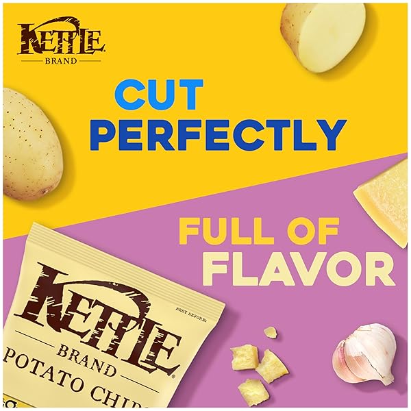 KETTLE BRAND POTATO CHIPS PARMESAN GARLIC KETTLE CHIPS, 7.5 OZ