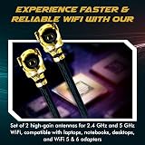 HighZer0 Electronics WiFi Antenna U.FL MHF1 IPEX Mini PCIe PC Laptop Desktop view 2