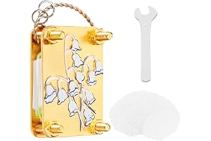 Zonon Micro Flower Press Kit Mini Flower Press with 20 Reusable Specimen Papers and Wrench Metal DIY Pressing Plant Preservation Set for Arts and Crafts Enthusiasts Lovers Gift(Lily)