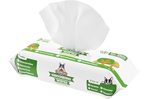 Pogi’s Dog Grooming Wipes – Green Tea Scented, Plant-Based & Hypoallergenic Pet Wipes – Cleans Paws, Body & Butt (100-Count)