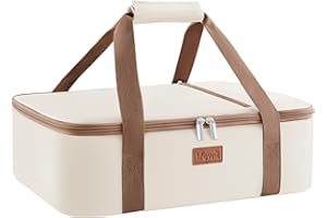 Lifewit Insulated Casserole Carrier for Hot or Cold Food, Casserole Dish with Lid and Carrying Case, Lasagna Holder for Potlu
