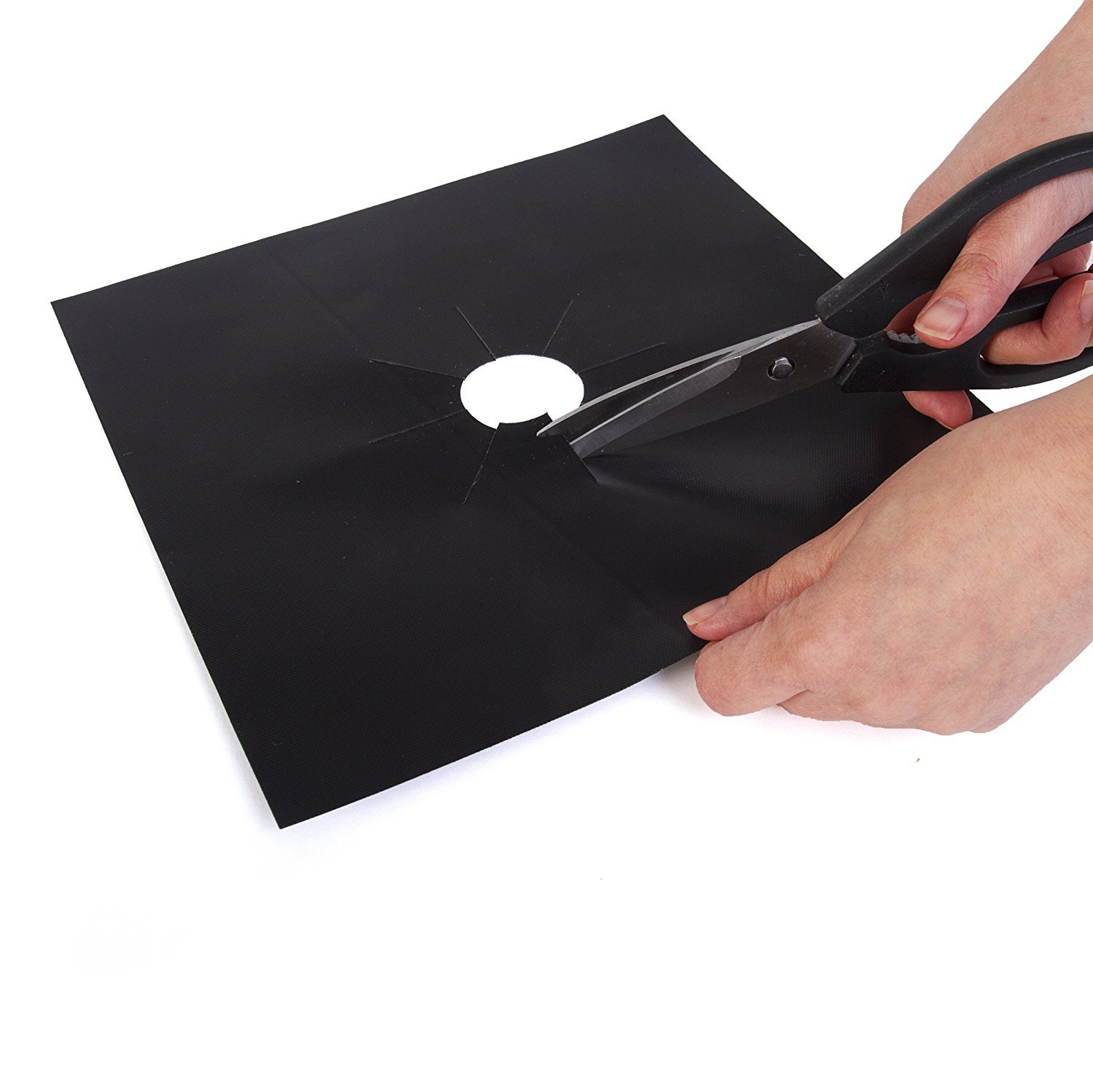 Kitchen + Home StoveTop Protectors – Set of 4 Nonstick Heavy Duty Reusable Stove top Gas Burner Liners - 100% PFOA & BPA Free