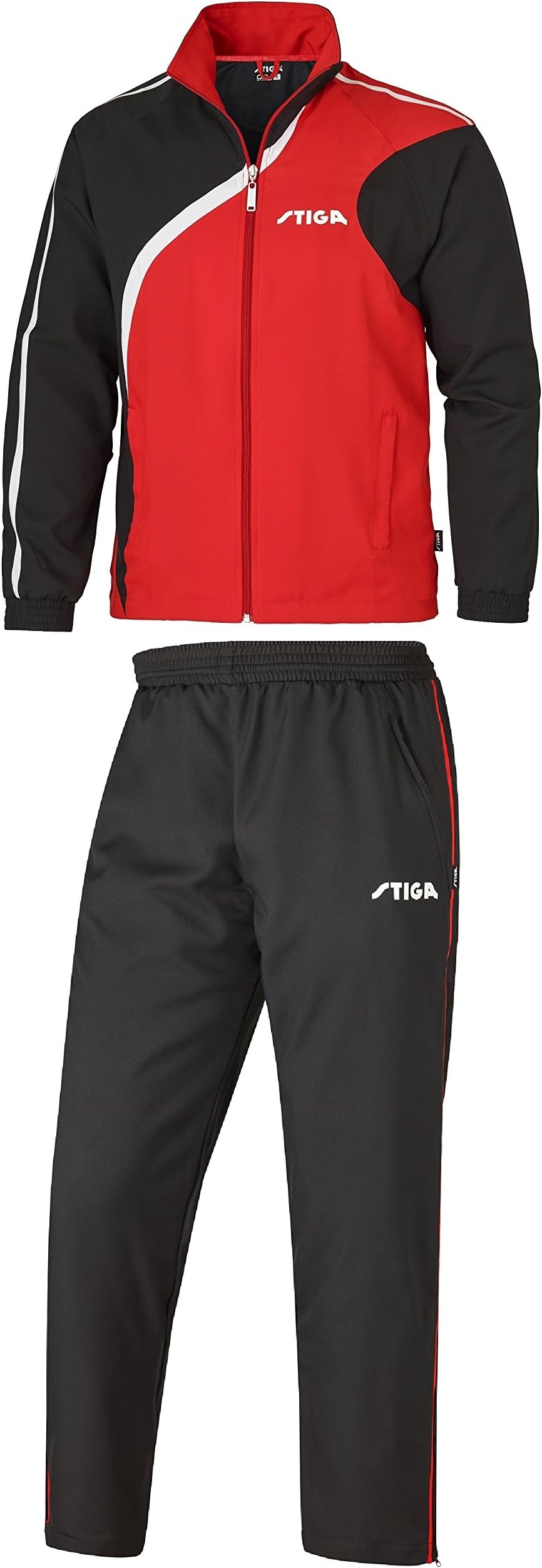 Table Tennis Clothing: Stiga Tracksuit Universe Black/Red/White Size M