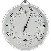 Indoor Outdoor Thermometer Wireless - Room Outdoor Thermometer Decorative, Thermometer and Humidity Gauge, Wall Thermometer Indoor for Home, Patio, Garden Decoration