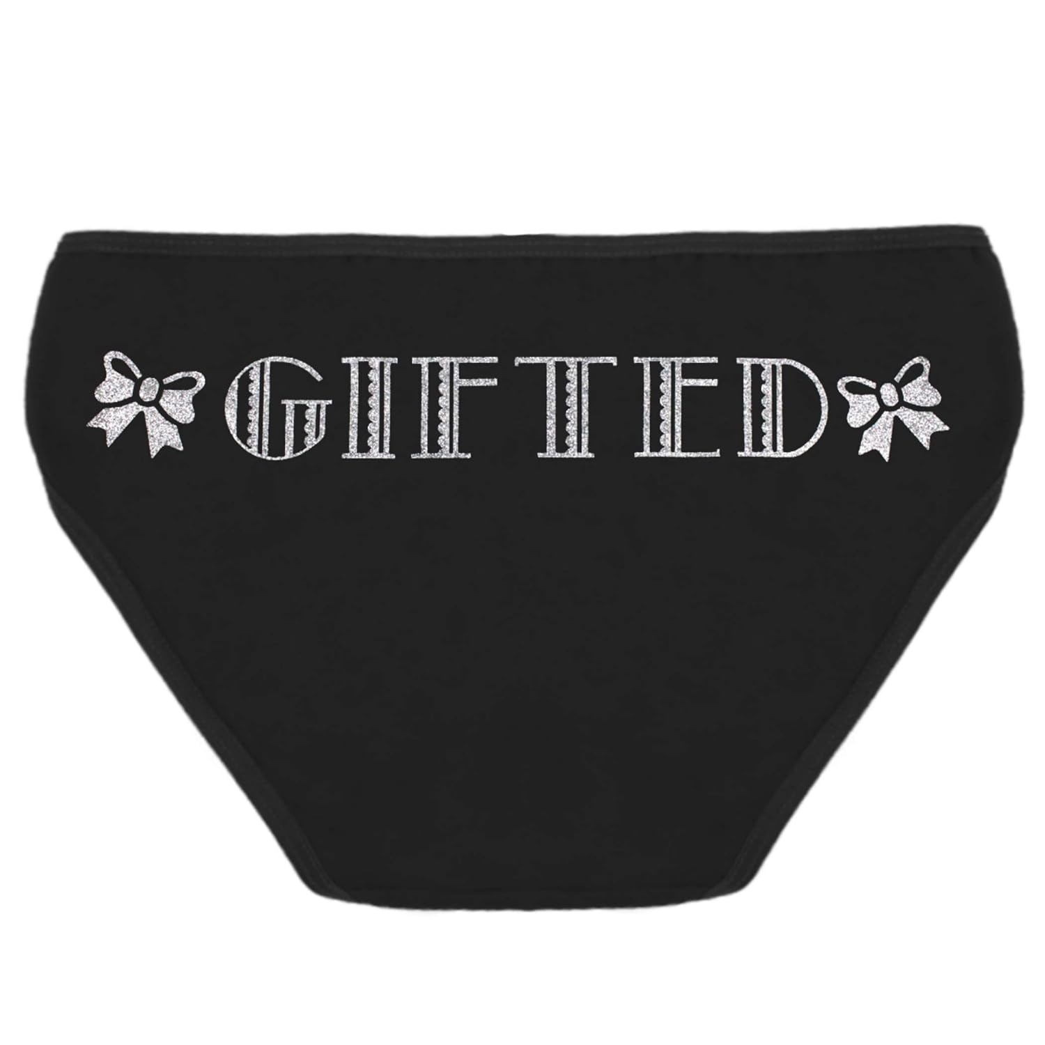 Buy RhinestoneSash Funny Sayings Panties for Women Silver Glitter