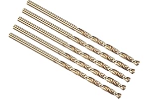PATIKIL #39 Drill Bit, Micro Number Small Bits 4341 High-Speed Steel 118° Gold Finish for Soft Thin Metal Steel Wood Acrylic 