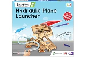 Smartivity DIY 2in1 Hydraulic Paper Airplanes & Darts Launcher STEM Toy for Kids Ages 6-14 Years I Birthday Gifts for Smart Kids | Science Kit for Boys & Girls 6, 8,10,12,14 Years Old