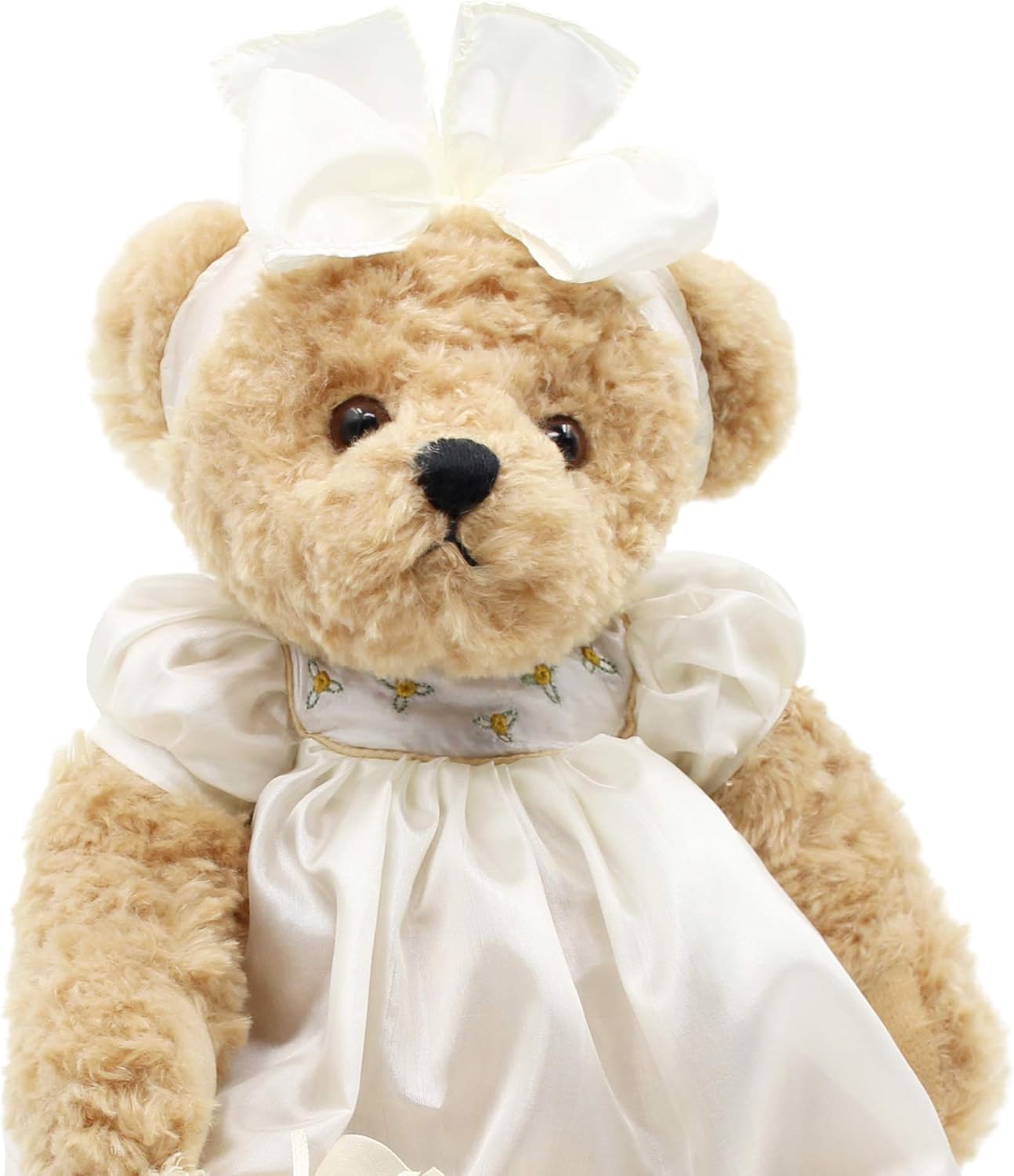 Oitscute Teddy Bears Baby Cute Soft Plush Stuffed Animal Toy for Girl Women 16" (Brown Bear Wearing White Sleepwear): Toys & Games