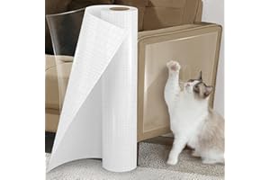 HYPERTAI Anti Cat Scratch Furniture Protector, Single Side Couch Protector from Cat Claws, Cat Scratch Deterrent for Furniture, Couch Corner, Sofa, Door, Walls(12.4'' X 161.5'')