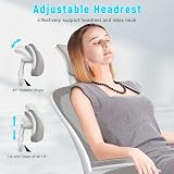 naspaluro Ergonomic Office Desk Chair with Adjustable Headrest Gray view 6