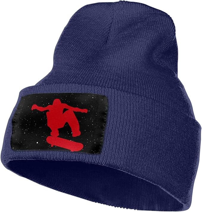 Unisex Beanie Hat Skateboard Skater Knit Hat Cap Keep Warm, Windproof,Soft and Elastic Navy
