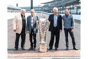 SPORTSPHOTOSUSA Indianapolis 500 Four-Time Winners AJ Foyt Al Unser Rick Mears Helio Castroneves 8x10 Photo