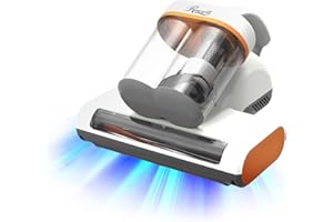 Rosewill Mattress Vacuum Cleaner: UV-C Light & High Heating Tech, 350W 13Kpa Strong Suction, Deep Cleaning Bed Handheld Vacuums for Sofa/Bed/Pet Hair, Corded - Orange