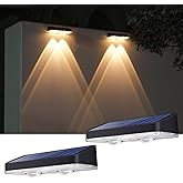 XmnSoly Solar Lights Outdoor for Mailbox, House Numbers, Address, Sign 3000/4000/6000K 3 Modes Solar Powered Waterproof Dusk to Dawn Lighting(2 Pack)