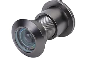 Eumtenr Door Viewer Peephole, Solid Brass 220 Degree HD Door Viewer, with Privacy Cover, Compatible with Door Thick from 1-21/32" to 2-1/8", Matte Gun Grey