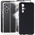 HGJTFANY 2 Pack for Cubot Max 5 Case with [2 x Screen Protector], Shockproof Silicone Soft Shell, Ultra-Thin TPU Anti-Fall Phone Case for Cubot Max 5 (6.95") Black + Clear