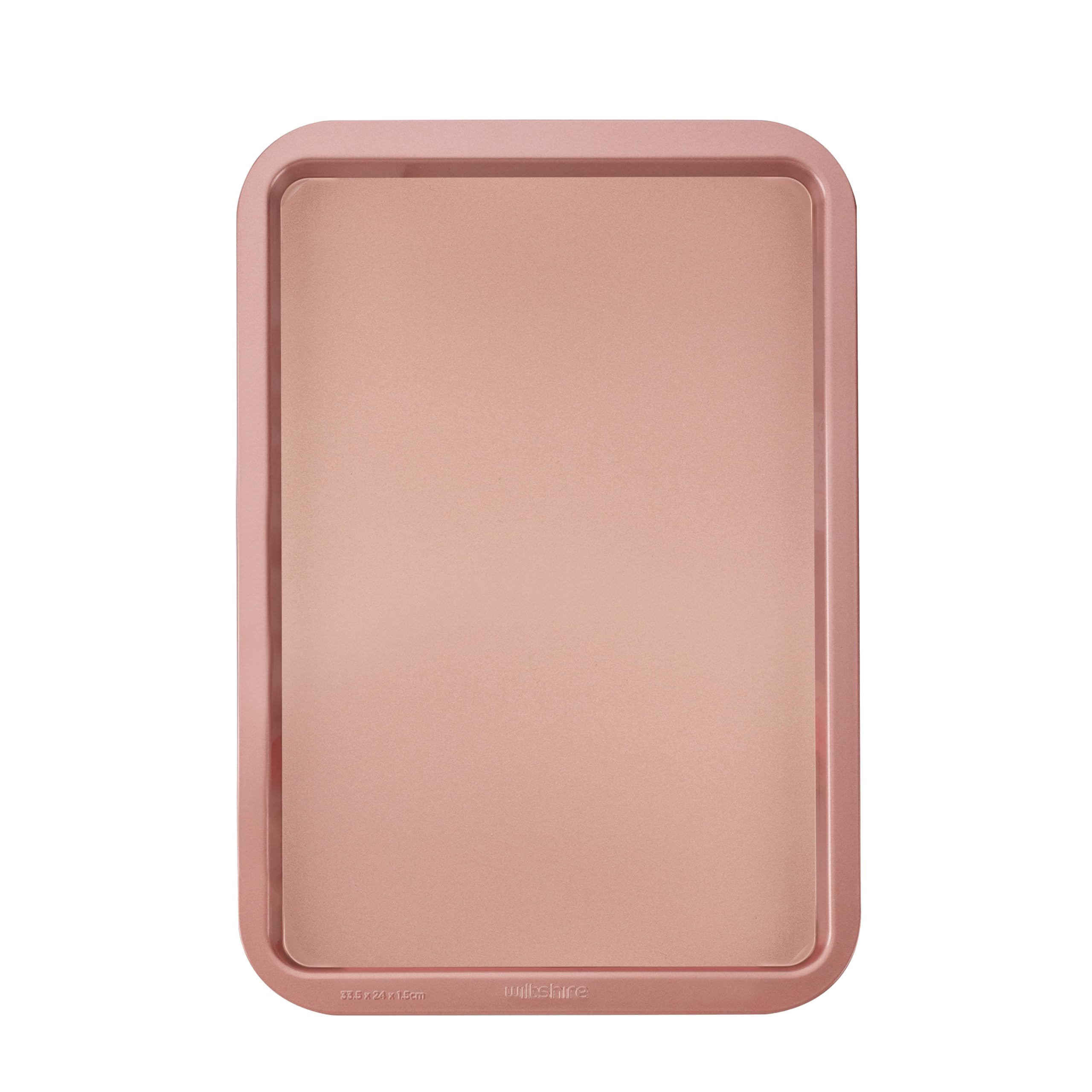 Wiltshire Rose Gold Rectangular Cookie Sheet, PFOA PTFE Free, Robust Baking Tray, Brownie Tray, Non-Stick Coating, Sheet Steel Bakeware, 38.5x27.3x1.7cm — image 1
