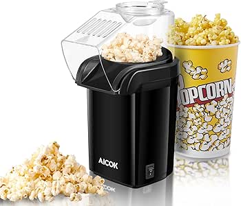 Aicok Palomitero portátil, Máquina de Palomitas, Palomitero de ...