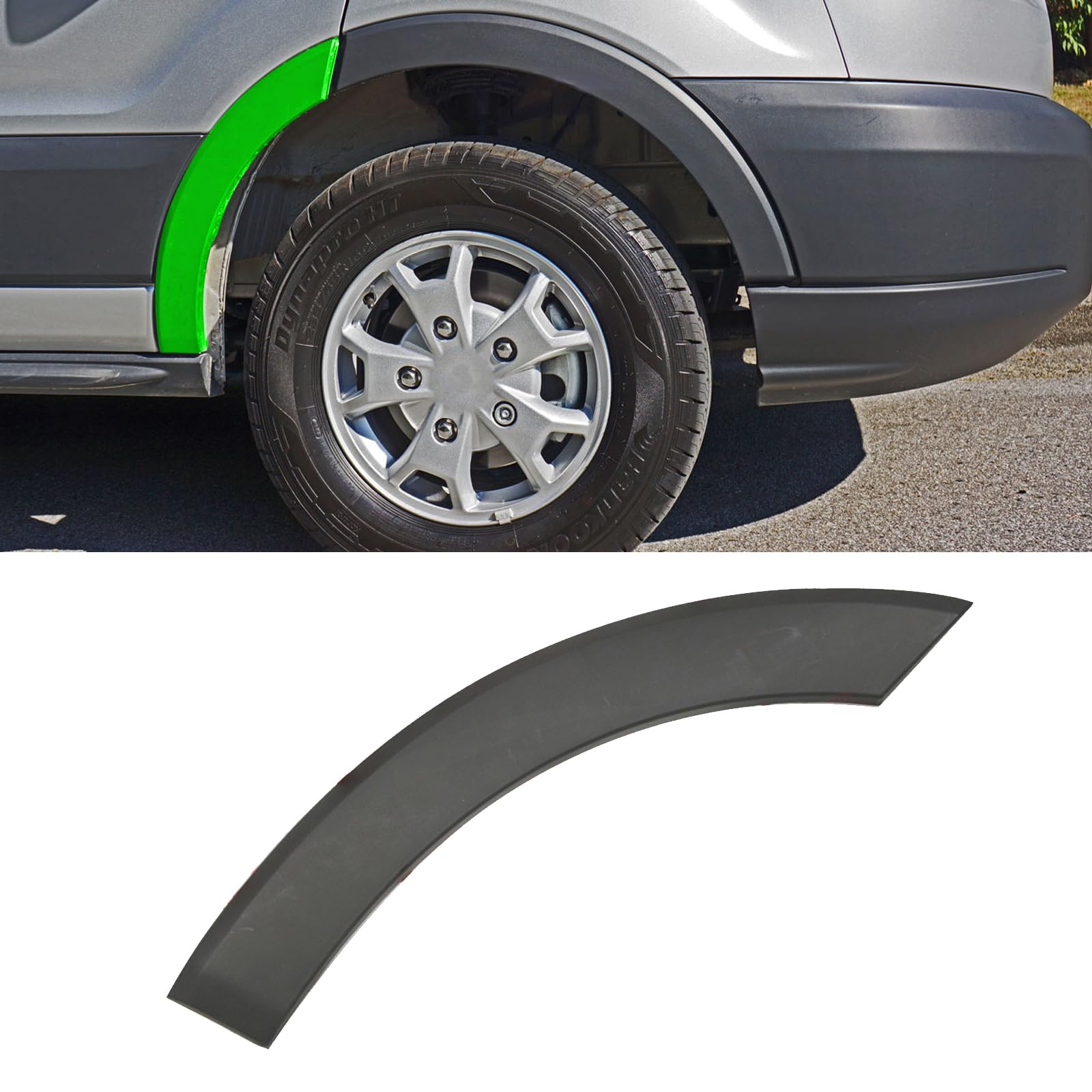 Photo 1 of *-*The description is for reference only***Copgge Front Door Wheel Arch Opening Deflector Protective Panel Cover Fender Flare Molding Panel Trim Black fits for Ford Transit-150 Transit-250 Transit-350 2015 2016 2017 2018 2019