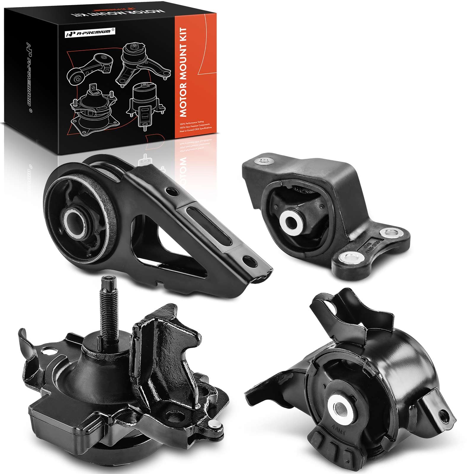 Photo 1 of A-Premium 4PCS Engine Motor Mount and Transmission Mount Set Compatible with Honda Fit 2007-2008 L4 1.5L, Manual Transmission, Replace# 50840-SAA-003, 50810-SAA-982