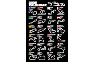 DOFORYOU F1 Poster Track Wall Art Picture for Boys Room Office Decor Formula 1 Merchandise Racing Gift （23.6X15.7 inches）
