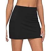 THE GYM PEOPLE Women's High Waisted Golf Skorts Tennis Mini Athletic Active Skirts Built-in Shorts with 3 Pockets