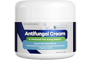 Charmpoo Antifungal Cream for Jock Itch: Anti Fungal Cream for Itchy Skin Relief Extra Strength - Ringworm Treatment for Humans - Athletes Foot Treatment for Feet 3.4 oz, 100g, White