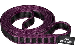 KLYTORX 18mm Nylon Climbing Sling Runner 23KN CE2008/EN566 Certified - Webbing Straps for Outdoor Rock Climbing, Rappelling, Swing, Yoga Hammock etc
