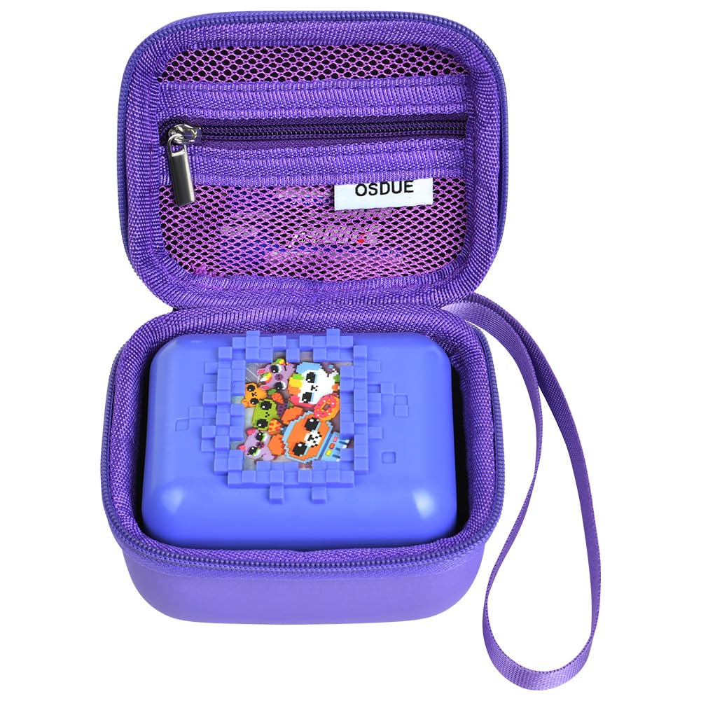 OSDUE Cute Protective Case for Bitzee Digital Pet, Carrying Case for Bitzee Interactive Toy Digital Pet and Case, Kids Toys Waterproof Shockproof Portable Carrying Mini Case (B-Purple)