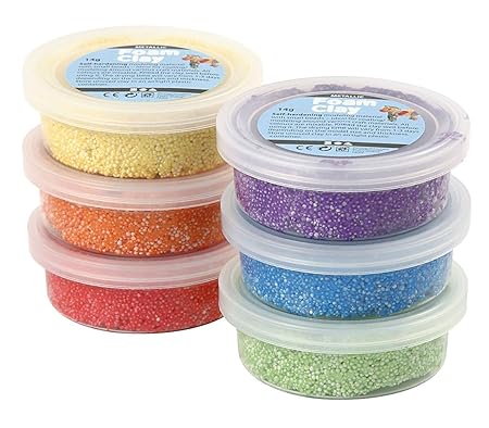 Foam Clay 78811 - Modelliermasse Metallic Sortiment, 6 x 14 g Dose