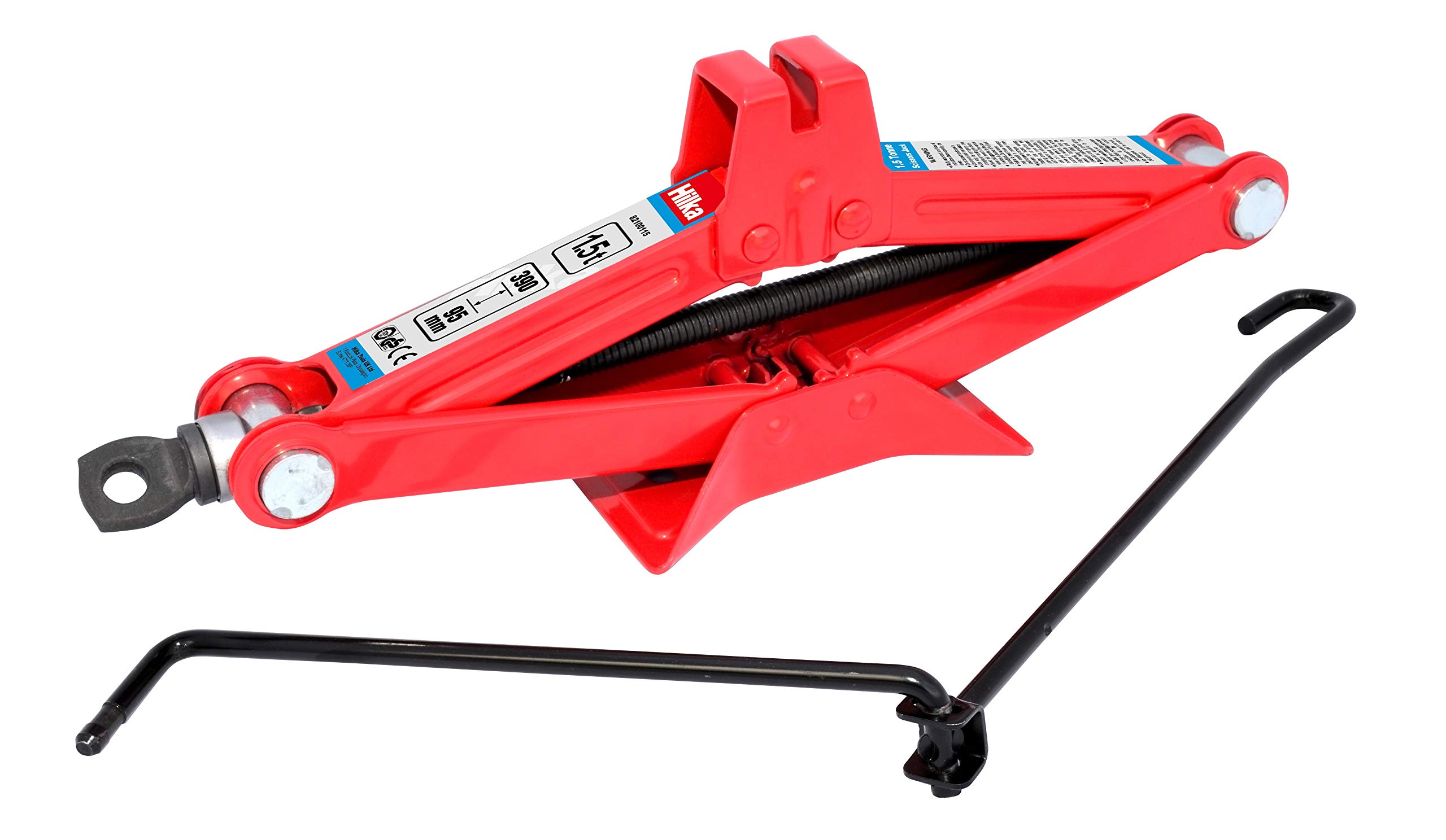 Hilka 82105115 1.5 Tonne Scissor Jack LW, Red