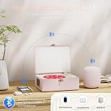 Yintiny Time Music Box CD Player with Speakers Bluetooth Transmitter Pink view 3